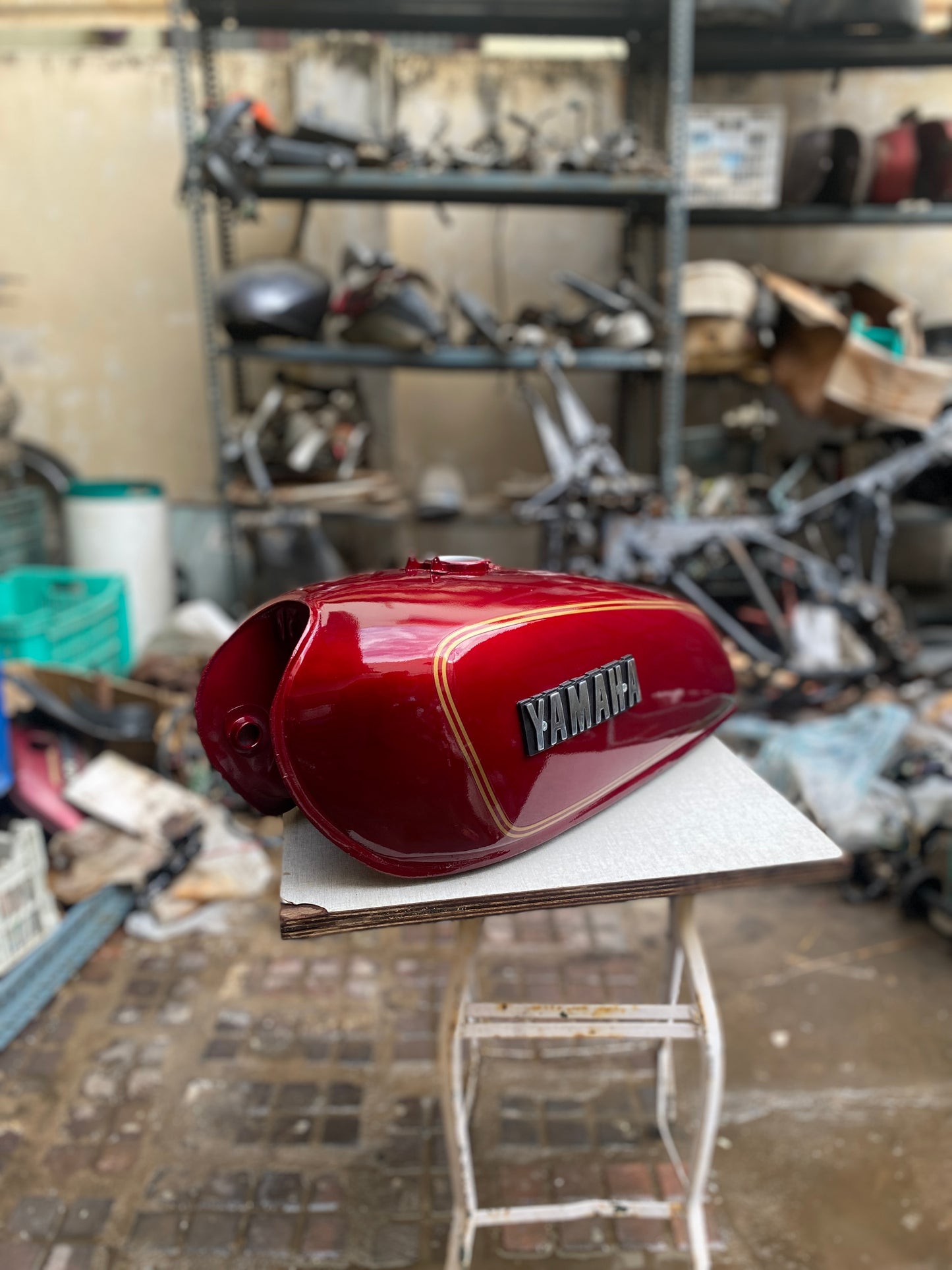 RX 100 Petrol Tank - Maroon